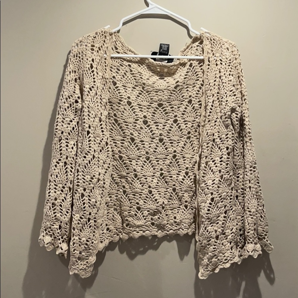 Boho hand knit cover